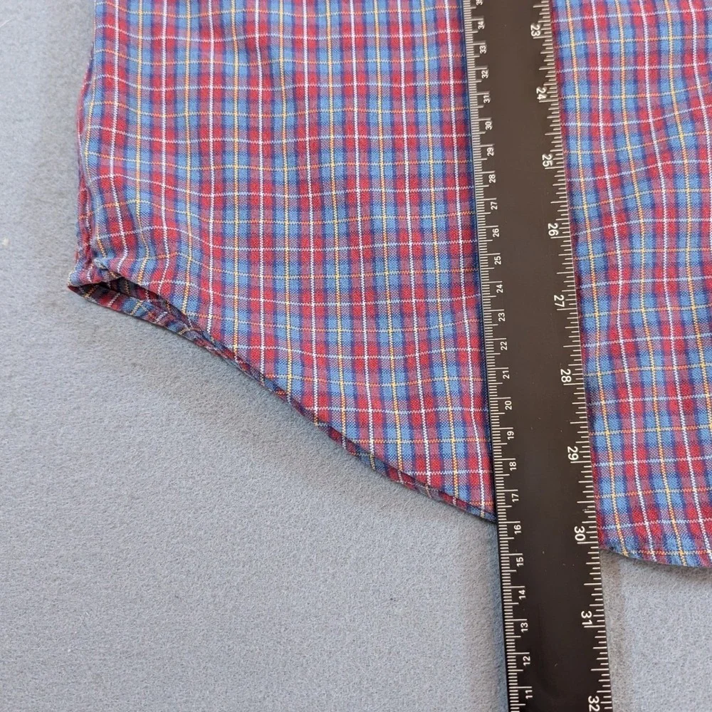 Ralph Lauren‎ Button Down Shirt Mens Large Classic Fit Plaid Long Sleeve Casual